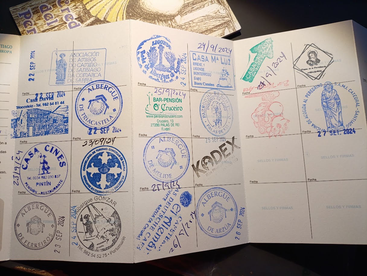 Credencial del Peregrino. Camino de Santiago francés 2024.